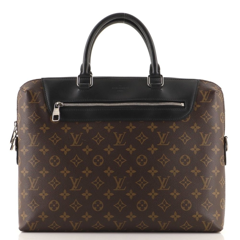 Porte-Documents Jour Bag NM Macassar Monogram Canvas Hand Bag